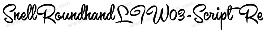 SnellRoundhandLTW03-Script Regular字体转换